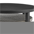 Armen Living Aileen Round Aluminum Outdoor Patio Coffee Table in Gray/Black