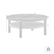 Armen Living Aileen Round Aluminum Outdoor Patio Coffee Table in Gray/Black