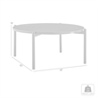 Armen Living Round Contemporary Aluminum Outdoor Patio Coffee Table in Black