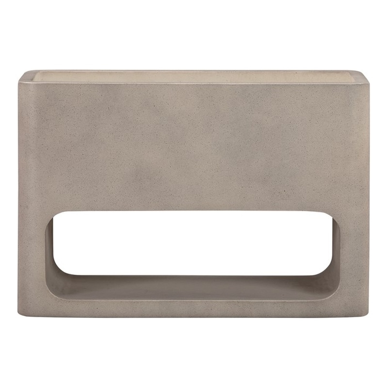 Sunstone Indoor or Outdoor Planter in White Concrete