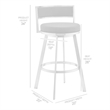 Armen Living Naomi and Roman 5-Piece Stainless Steel Dining Set in Gray/Silver
