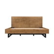Armen Living Aldo 3-Piece Wood King Platform Frame Bedroom Set in Brown/Black