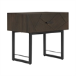 Armen Living Marquis 3-Piece Wood Queen Platform Bedroom Set in Gray/Smoke Oak