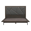Armen Living Marquis 3-Piece Wood Queen Platform Bedroom Set in Gray/Smoke Oak
