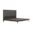 Armen Living Marquis 3-Piece Wood King Platform Bedroom Set in Oak/Smoke Gray