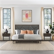 Armen Living Marquis 3-Piece Wood King Platform Bedroom Set in Oak/Smoke Gray
