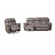 Armen Living Estelle 2-Piece Fabric Reclining Set Sofa & Recliner in Gunmetal
