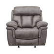 Armen Living Estelle 2-Piece Fabric Reclining Set Sofa & Recliner in Gunmetal