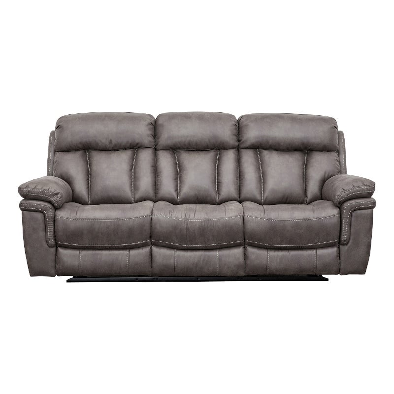 Armen Living Estelle 2-Piece Fabric Reclining Set Sofa & Recliner in Gunmetal