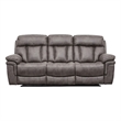 Armen Living Estelle 2-Piece Fabric Reclining Set Sofa & Recliner in Gunmetal