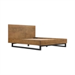 Armen Living Aldo 4-Piece Wood Queen Platform Frame Bedroom Set in Brown/Black