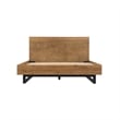 Armen Living Aldo 4-Piece Wood Queen Platform Frame Bedroom Set in Brown/Black