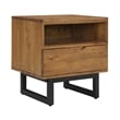 Armen Living Aldo 4-Piece Wood Queen Platform Frame Bedroom Set in Brown/Black