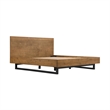 Armen Living Aldo 4-Piece Wood King Platform Frame Bedroom Set in Brown/Black