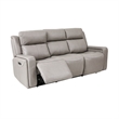 Armen Living Claude 2-Piece Dual Leather Power Reclining Sofa Set in Brown