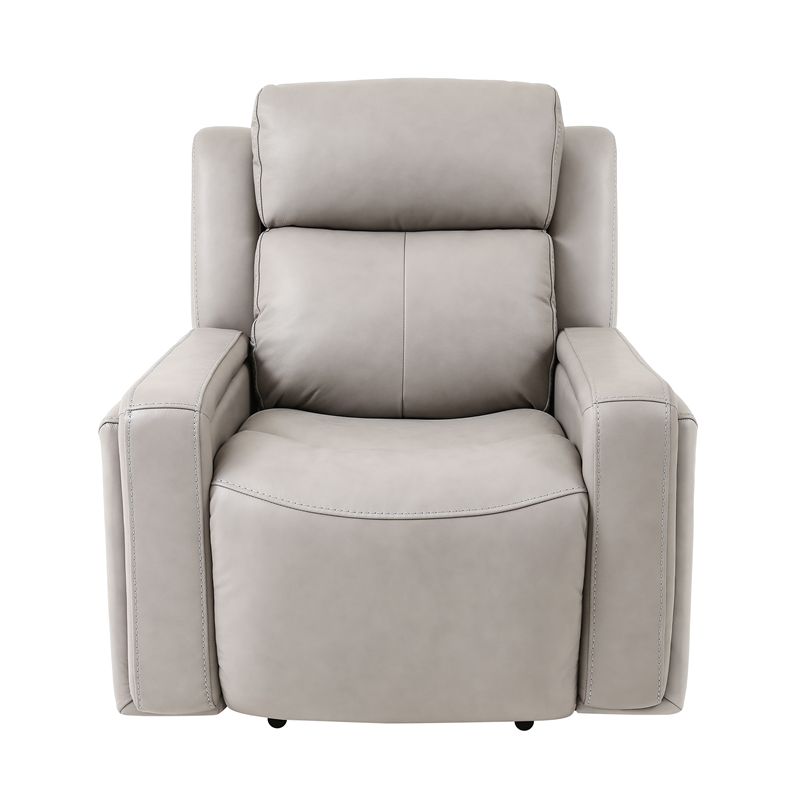 Armen Living Claude 2-Piece Dual Leather Power Reclining Sofa Set in Brown
