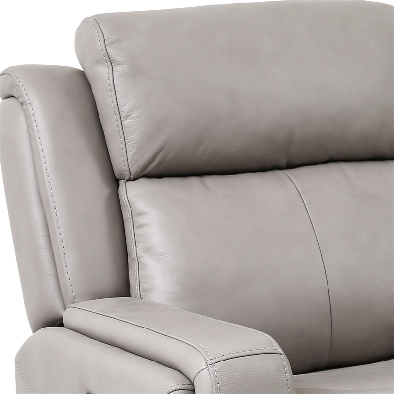 Armen Living Claude 2-Piece Dual Leather Power Reclining Sofa Set in Brown