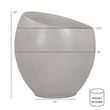 Moonstone Large Indoor or Outdoor Planter in Gray Concrete