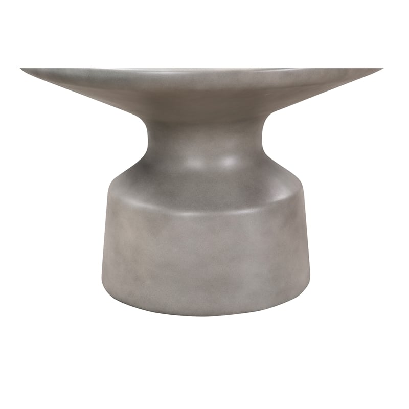 Sephie Round Pedestal Coffee Table in Gray Concrete