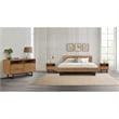 Armen Living Aldo 1-Drawer Modern Wood and Metal Nightstand in Brown/Black