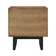 Armen Living Aldo 1-Drawer Modern Wood and Metal Nightstand in Brown/Black