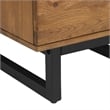 Armen Living Aldo 1-Drawer Modern Wood and Metal Nightstand in Brown/Black