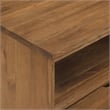 Armen Living Aldo 1-Drawer Modern Wood and Metal Nightstand in Brown/Black