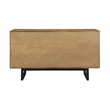 Armen Living Aldo 4-Drawer Modern Wood and Metal Dresser in Brown/Black
