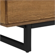 Armen Living Aldo 4-Drawer Modern Wood and Metal Dresser in Brown/Black