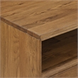 Armen Living Aldo 4-Drawer Modern Wood and Metal Dresser in Brown/Black
