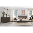 Armen Living Marquis Wood Queen Platform Bed with Headboard in Oak/Gray