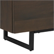 Armen Living Marquis 6-Drawer Oak Wood Dresser with Black Metal Legs in Gray