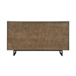 Armen Living Marquis 6-Drawer Oak Wood Dresser with Black Metal Legs in Gray