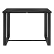 Armen Living Felicia Aluminum Outdoor Patio Counter Height Dining Table in Black