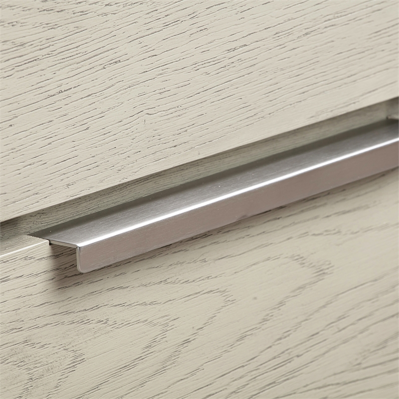 Armen Living Abbey King 4-Piece Modern Wood Bedroom Set in Gray Oak