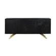 Armen Living Lombard 4-Door Modern Wood Sideboard Buffet in Black Brushed