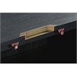 Armen Living Lombard 4-Door Modern Wood Sideboard Buffet in Black Brushed