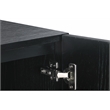 Armen Living Lombard 4-Door Modern Wood Sideboard Buffet in Black Brushed