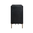 Armen Living Carnaby 6-Drawer Modern Wood Dresser in Black Brushed Oak/Brown