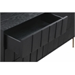 Armen Living Carnaby 6-Drawer Modern Wood Dresser in Black Brushed Oak/Brown