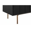 Armen Living Carnaby 6-Drawer Modern Wood Dresser in Black Brushed Oak/Brown