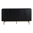 Armen Living Carnaby 6-Drawer Modern Wood Dresser in Black Brushed Oak/Brown