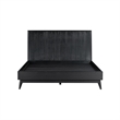 Armen Living Carnaby Wood Queen Platform Bed Frame in Black Brushed Oak Wood