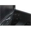 Armen Living Carnaby Wood Queen Platform Bed Frame in Black Brushed Oak Wood