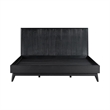 Armen Living Carnaby Wood King Platform Bed Frame in Black Brushed Oak