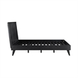 Armen Living Carnaby Wood King Platform Bed Frame in Black Brushed Oak