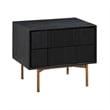 Armen Living Carnaby 3-Piece Wood Queen Bedroom Set in Black Brushed Oak