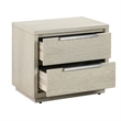 Armen Living Abbey 3-Piece King Modern Wood Bed & Two Nightstands in Gray Oak
