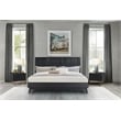 Armen Living Carnaby 3-Piece Wood King Bedroom Set in Black Brushed Oak