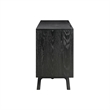 Armen Living Holland 4-Door Wood Sideboard Buffet in Black Brushed Oak